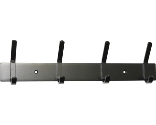 Wandgarderobe aus Metall mit vier Haken zur Wandmontage