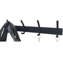 Wandgarderobe mit vier Haken aus Metall zur Montage an der Wand