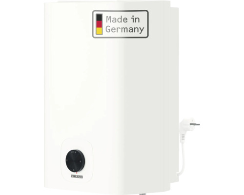 Stiebel Eltron Kleinspeicher als Untertischgerät mit Temperaturwahlknopf und Herkunftszeichen Made in Germany