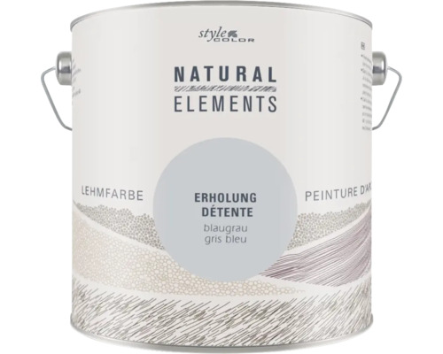 Eimer Style Color Natural Elements Lehmfarbe Erholung blaugrau