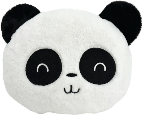 Plüschkissen in Form eines Pandakopfes aus weichem Material