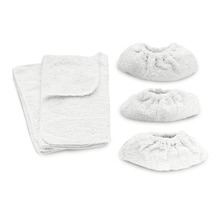 Set mit Mikrofasertüchern und Mikrofaserüberzügen für Dampfreiniger