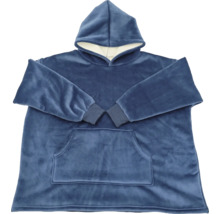 Oversized Kuschelpullover mit Kapuze und Bauchtasche aus weichem Fleece