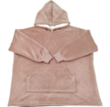 Kuscheliger Kapuzenpullover Decke mit groer Vordertasche und weichem Innenfutter