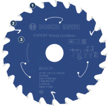 Bosch Expert Wood cordless Kreissägeblatt mit 120 Millimeter Durchmesser und 24 Zähnen für Akku Handkreissägen.