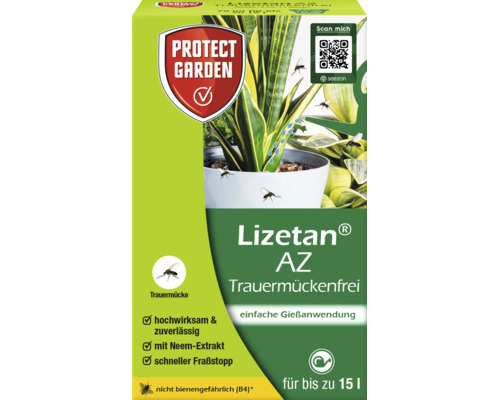 Protect Garden Lizetan AZ Trauermückenfrei Mittel zur Bekämpfung von Trauermücken bei Zimmerpflanzen durch Gießen als 75 Milliliter Flasche.