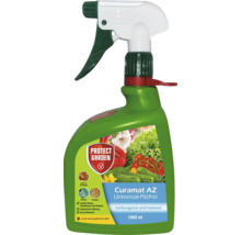 Protect Garden Curamat AZ Universal Pilzfrei Pflanzenschutzmittel in 1000 Milliliter Sprühflasche zur Bekämpfung von Pilzkrankheiten an Pflanzen.
