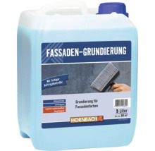 Fassaden-Grundierung von Hornbach in einem 5 Liter Kanister zur Vorbehandlung von Außenwänden für ca. 30 Quadratmeter Reichweite.