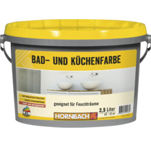 Eimer mit Bad und Küchenfarbe, 2,5 Liter Fassungsvermögen, für Feuchträume geeignet, mit Hornbach Logo