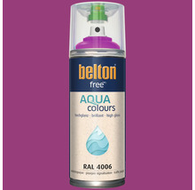 Belton Free Aqua Colours Hochglanz Lackspray in Verkehrsspurpur RAL 4006 für verschiedene Oberflächen.