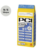 PCI Nanofug flexibler Fugenmörtel in silbergrau für alle keramischen Beläge in der 4 Kilogramm Packung.