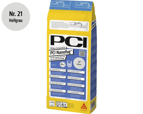 PCI Nanofug flexibler Fugenmörtel hellgrau, 4 Kilogramm Sack für alle keramischen Beläge im Innen- und Außenbereich.