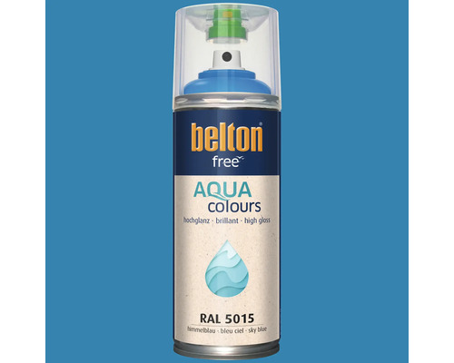 Belton Free Aqua Colours Sprühlack in Himmelblau RAL 5015 Hochglanz 400 Milliliter