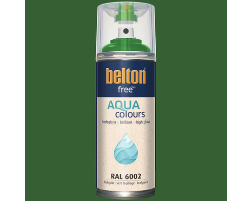 Belton free Aqua Colours Sprühlack hochglanz laubgrün RAL 6002