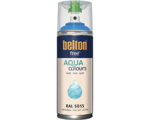 Belton free Aqua colours Sprühlack matt in Himmelblau RAL 5015