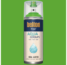belton free Aqua Colors Lackspray in Gelbgrün RAL 6018, matt, 400 Milliliter