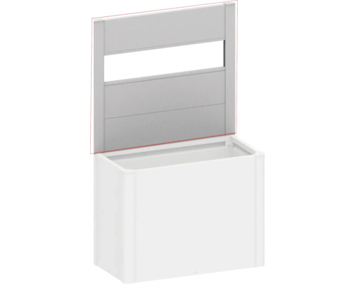 Weiße Badewannenverkleidung mit Aufbau aus robustem Material für eine moderne Badezimmergestaltung