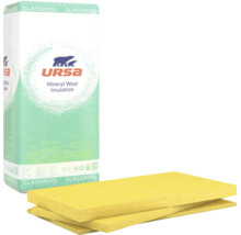Paket URSA Glaswolle Dämmstoff und zwei Dämmplatten aus Mineralwolle zur Wärme- und Schalldämmung