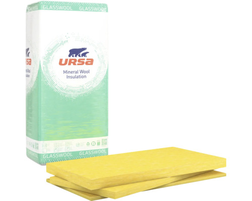 Paket URSA Glaswolle Dämmstoff und zwei Dämmplatten aus Mineralwolle zur Wärme- und Schalldämmung
