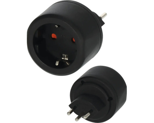 Schutzkontakt Zwischenstecker für Steckdosen aus Kunststoff