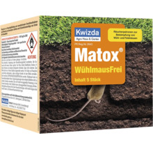 Kwizda Matox WühlmausFrei Räucherpatronen zur Bekämpfung von Wühl- und Feldmäusen, 5 Stück Packung.
