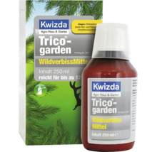 Kwizda Trico-garden Wildverbissmittel in der 250 Milliliter Flasche mit Faltschachtel zum Schutz von Zierpflanzen vor Wildverbiss.