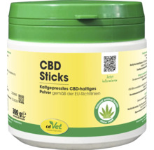 Dose mit 300 Gramm kaltgepressten CBD Sticks von cdVet als Ergänzungsfuttermittel für Tiere