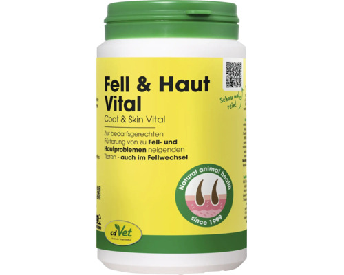 Dose Fell und Haut Vital Ergänzungsfuttermittel zur Unterstützung von Haut und Fell bei Tieren