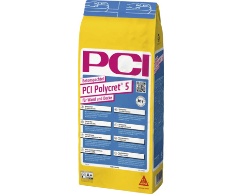 PCI Polycret 5 Betonspachtel für Wand und Decke 5 Kilogramm Sack für den Innen und Außenbereich