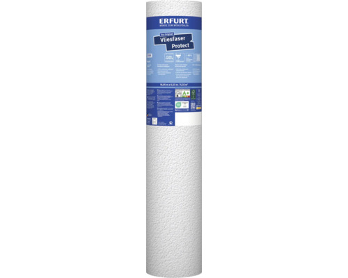 Eine Rolle Erfurt Vliesfaser Protect Vliestapete stark strukturiert, 10,05 Meter mal 0,53 Meter, kratzfest und frei von PVC.