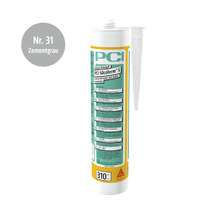 PCI Silcoferm S Silikon Dichtstoff in der Farbe Zementgrau, Inhalt 310 Milliliter, Kartusche für den Innen und Außenbereich.