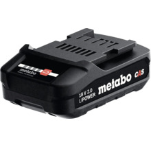 Metabo LiPower Akku 18 Volt 2.0 Amperestunden für Elektrowerkzeuge mit Cordless Alliance System Technologie