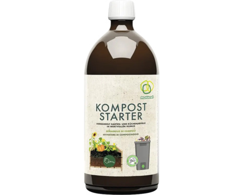 Multikraft Kompoststarter zur Umwandlung von Garten und Küchenabfällen in wertvollen Humus in einer Flasche