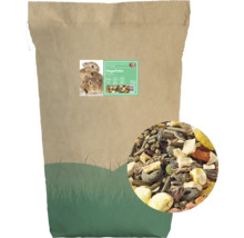 Papiersack mit 15 Kilogramm Nagerfutter Premium Ergänzungsfuttermittel für Kleintiere mit Getreide und Pflanzenteilen