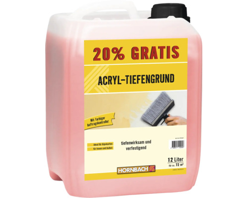 Kanister Acryl Tiefengrund 12 Liter für Innen und Außen mit 20 Prozent gratis