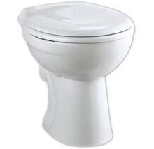 Ein bodenstehendes Tiefspül-WC aus Keramik inklusive WC-Sitz.