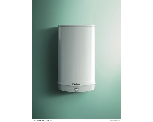 Vaillant eloSTOR pro Elektro Warmwasserspeicher für die Wandmontage mit Temperaturregler.