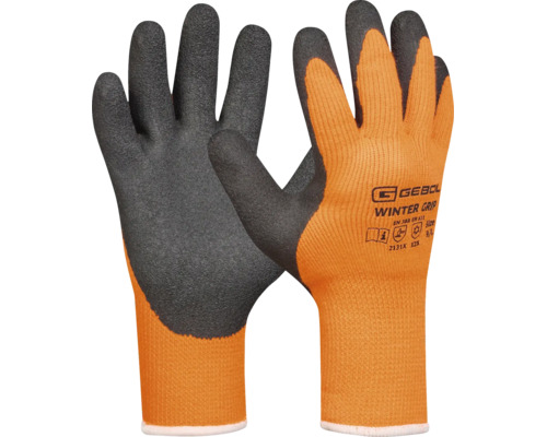 Gebol Winter Grip Arbeitshandschuhe mit profilierter Beschichtung fuer sicheren Halt und Waermeisolierung