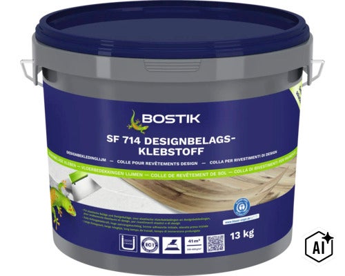 Bostik SF 714 Designbelagskleber 13 Kilogramm Eimer für elastische Bodenbeläge mit Blauer Engel Zertifikat (Image AI modified or generated)