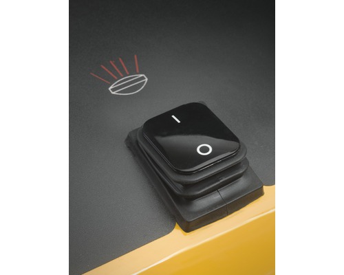 Detailansicht eines Schalters mit Symbol für Heizfunktion