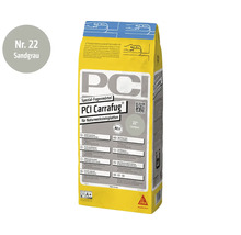 PCI Carrafug Spezial-Fugenmörtel für Naturwerksteinplatten in sandgrau 5 Kilogramm Beutel