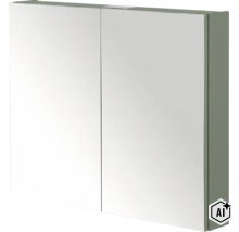 Spiegelschrank mit zwei Spiegeltüren zur Wandmontage für das Badezimmer (Image AI modified or generated)