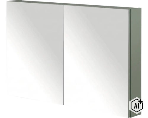Wandschrank mit zwei Spiegeltüren als Badezimmerschrank (Image AI modified or generated)