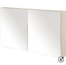 Spiegelschrank mit zwei Spiegeltüren für das Badezimmer (Image AI modified or generated)