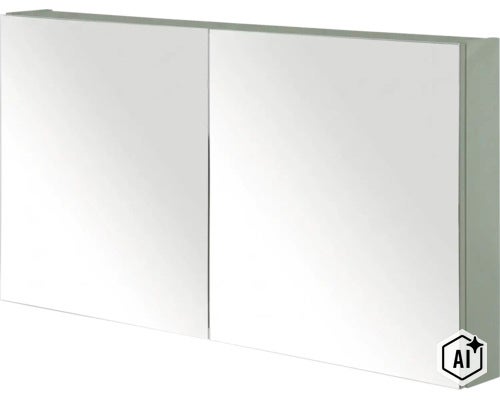 Spiegelschrank mit zwei Spiegeltüren für das Badezimmer (Image AI modified or generated)