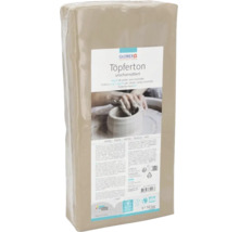 Glorex Töpferton unschamottiert 10 Kilogramm zum Modellieren und Formen von Keramikobjekten.
