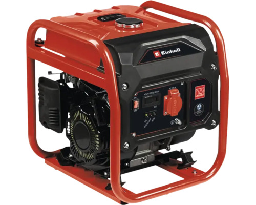 Einhell Stromerzeuger mit Verbrennungsmotor und robustem Rahmen für mobile Stromversorgung.