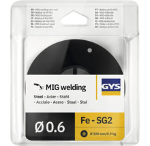 GYS MIG Schweißdrahtspule Fe SG2 Durchmesser 0.6 Millimeter 0.9 Kilogramm in Blisterverpackung