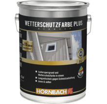Dose Hornbach Wetterschutzfarbe Plus für Innen und Außen mit Langzeitschutz und Isoliersperrgrund.