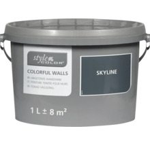 Style Color Colorful Walls Wandfarbe Skyline im Eimer mit 1 Liter Inhalt für circa 8 Quadratmeter.